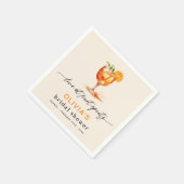 ラブ・アット・ファースト・スプリッツ オレンジ ブライダルシャワー スタンダードカクテルナプキン (角)