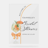 ラブ・アット・ファースト・スプリッツ ブライダルシャワーの歓迎 アクリルサイン (正面)