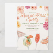 ラブ・アット・ファースト・スプリッツ ブライダルシャワー招待状 招待状 (正面/裏面)
