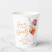 ラブ・アット・ファースト・スプリッツ | 水彩 結婚前お茶会 紙コップ (正面)