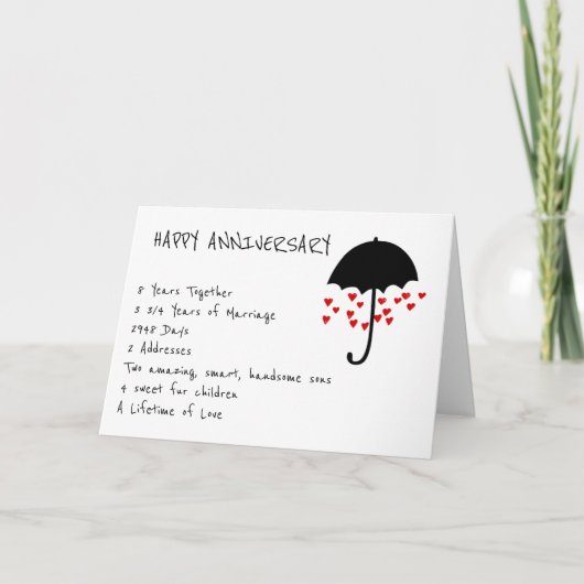 ラブ・アニバーサリーカードを降らせる カード (正面)