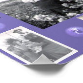 ラブ・アニバーサリー・デート・ネーム・フォト・パープル ポスター (角)