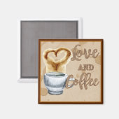 ラブ アンド コーヒー マグネット (正面/裏面)