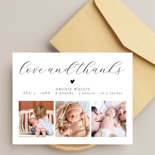 ラブ アンド サンクス おしゃれ ベイビー フォト 出生発表 シーズンカード