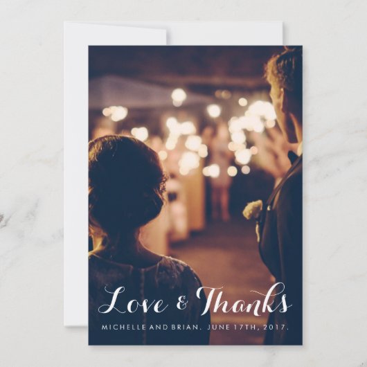ラブ アンド サンクス ウェディング フォト サンクス カード (正面)