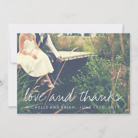 ラブ アンド サンクス ウェディング フォト サンクス カード (正面)