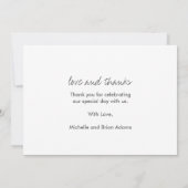 ラブ アンド サンクス ウェディング フォト サンクス カード (裏面)