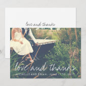 ラブ アンド サンクス ウェディング フォト サンクス カード (正面/裏面)