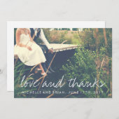 ラブ アンド サンクス ウェディング フォト 感謝カード (正面/裏面)