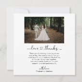 ラブ アンド サンクス ハート ブラック ゴールド コラージュ ウェディング (裏面)