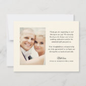 ラブ アンド サンクス ブラック ウェディング フォト サンクス サンキューカード (裏面)