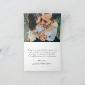 ラブ・アンド・サンクス ブラック&シルバー ウェディング フォト サンキューカード (内部)