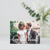 ラブ アンド サンクス モダン ウェディング サンクス フォト ポストカード (スタンド正面)