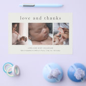 ラブ アンド サンクス 3 フォト ニューベイビー サンクス カード (シングル)