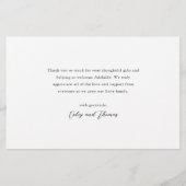 ラブ アンド サンクス 3 フォト ニューベビー サンクス カード (裏面)