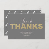 ラブ アンド サンクス X と O ありがとう サンキューカード (正面/裏面)