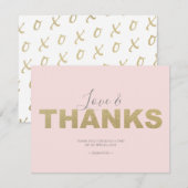 ラブ アンド サンクス XOXO ありがとう サンキューカード (正面/裏面)