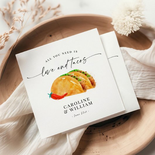 ラブ アンド タコス リハーサル ディナー スタンダードカクテルナプキン