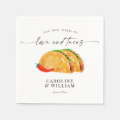 ラブ アンド タコス リハーサル ディナー スタンダードカクテルナプキン (正面)