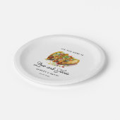 ラブ アンド タコス | 婚約パーティー ペーパープレート (アングル)