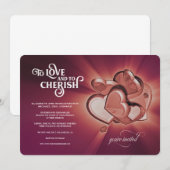 ラブ アンド チェリッシュ ウェディング 招待状 (正面/裏面)