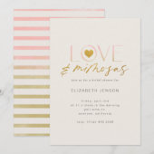 ラブ アンド ミモサ 招待状 (正面/裏面)