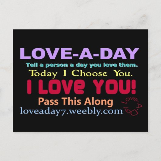 ラブ・ア・デイ ポストカード (正面)