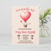 ラブ・イズ・イン・ザ・エアー 熱気球のブライダルシャワー 招待状 (スタンド正面)