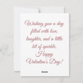 ラブ・イズ・イン・ザ・エア - ハート風船バレンタインデー シーズンカード (裏面)