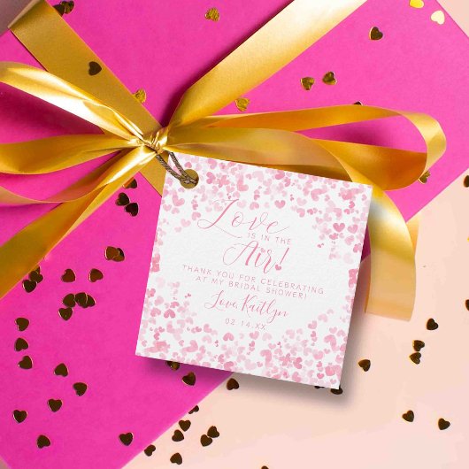 ラブ・イズ・イン・ザ・エア バレンタインデーのブライダルシャワー フェイバータグ