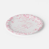 ラブ・イズ・イン・ザ・エア バレンタインデーのブライダルシャワー ペーパープレート (アングル)