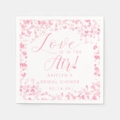 ラブ イズ イン ザ エア バレンタインデー ブライダルシャワー スタンダードカクテルナプキン (正面)