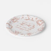 ラブ・イズ・イン・ザ・エア バレンタインデー ブライダルシャワー ペーパープレート (アングル)