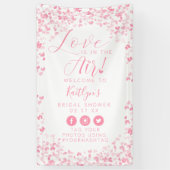 ラブ・イズ・イン・ザ・エア バレンタインデー ブライダルシャワー 横断幕 (縦)