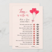 ラブ・イズ・イン・ザ・エア　誰が言ったかな？ シャワゲーム 招待状 (正面/裏面)