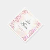 ラブ イズ イン ブルーム ウォーターカラー フラワーブライダルシャワー スタンダードカクテルナプキン (角)