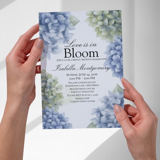 ラブ・イズ・イン・ブルーム スプリングブルー Rustic Hydrangea 招待状