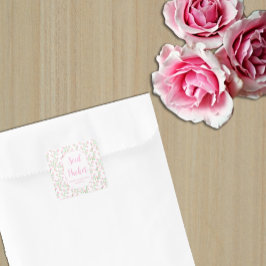 ラブ イズ イン ブルーム ピンク フローラル シード パケット スクエアシール