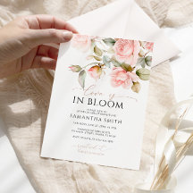 ラブ イズ イン ブルーム ピンク ローズ & グリーン ブライダル シャワー