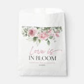 ラブ イズ イン ブルーム ピンク ローズ フラワーブライダルシャワー フェイバーバッグ (正面)