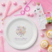 ラブ イズ イン ブルーム フラワーブライダルシャワー ウェルカム ペーパープレート (パーティー)