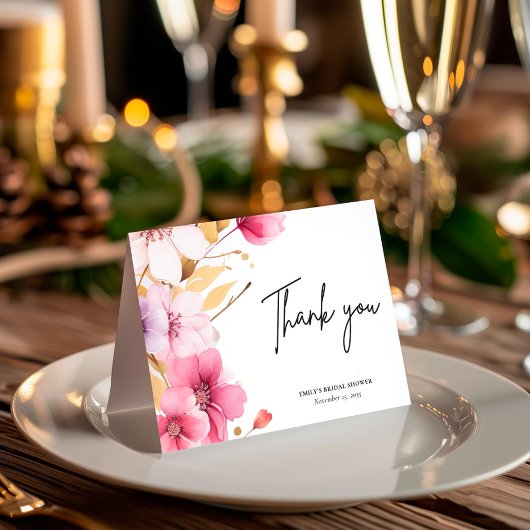 ラブ イズ イン ブルーム ブライズ シャワー サンキューカード