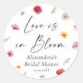 ラブ・イズ・イン・ブルーム ブライダルシャワーのお土産 ラウンドシール (正面)