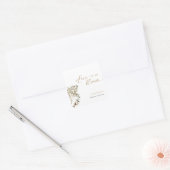 ラブ イズ イン ブルーム ブライダル シャワー パンパス グラス スクエアシール (封筒)