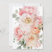 ラブ イズ イン ブルーム ブライダル シャワー ブラッシュ フローラル 招待状 (裏面)