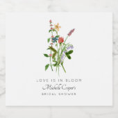 ラブ・イズ・イン・ブルーム ボーホー ブライダルシャワー スパークリングワインラベル (シングルラベル)