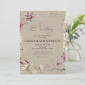 ラブ イズ イン ブルーム 春の花 ブライダル シャワー 招待状 (スタンド正面)