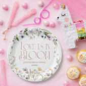 ラブ・イズ・イン・ブルーム | 水彩花のウェディングシャワー ペーパープレート (パーティー)