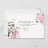 ラブ・イズ・イン・ブルーム 水彩 フラワーブライダルシャワー サンキューカード (裏面)