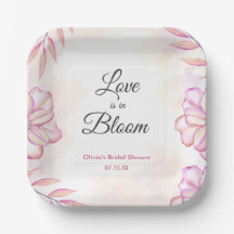 ラブ イズ イン ブルーム 水彩 花 ブライダル シャワー